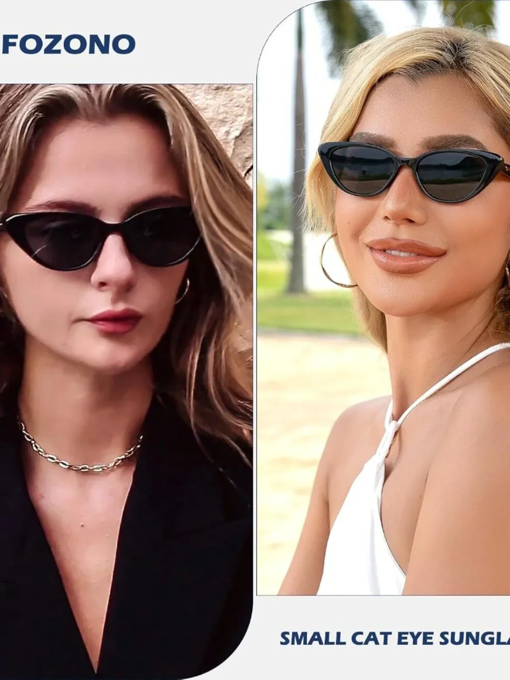 Trendy 90s Retro Cat Eye Sunglasses for Women - UV400 Protection, Lightweight